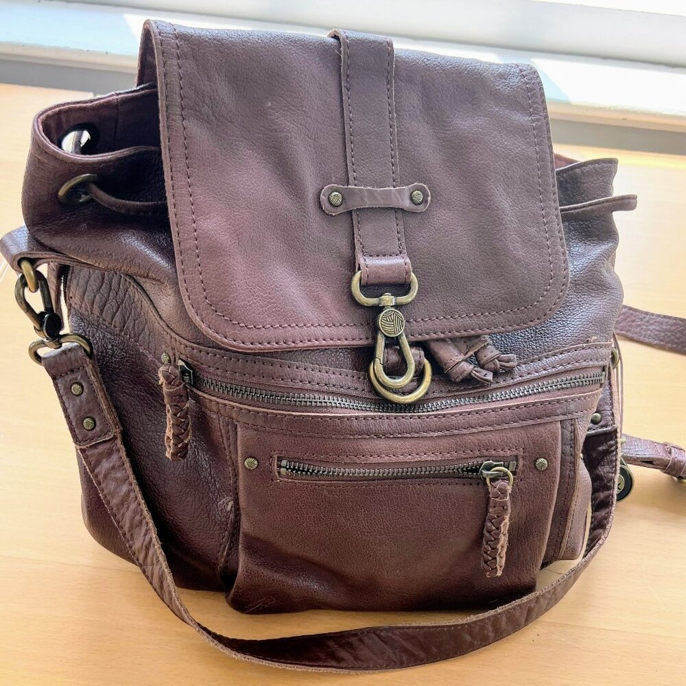 The Sak  Convertible Leather Brown Backpack
